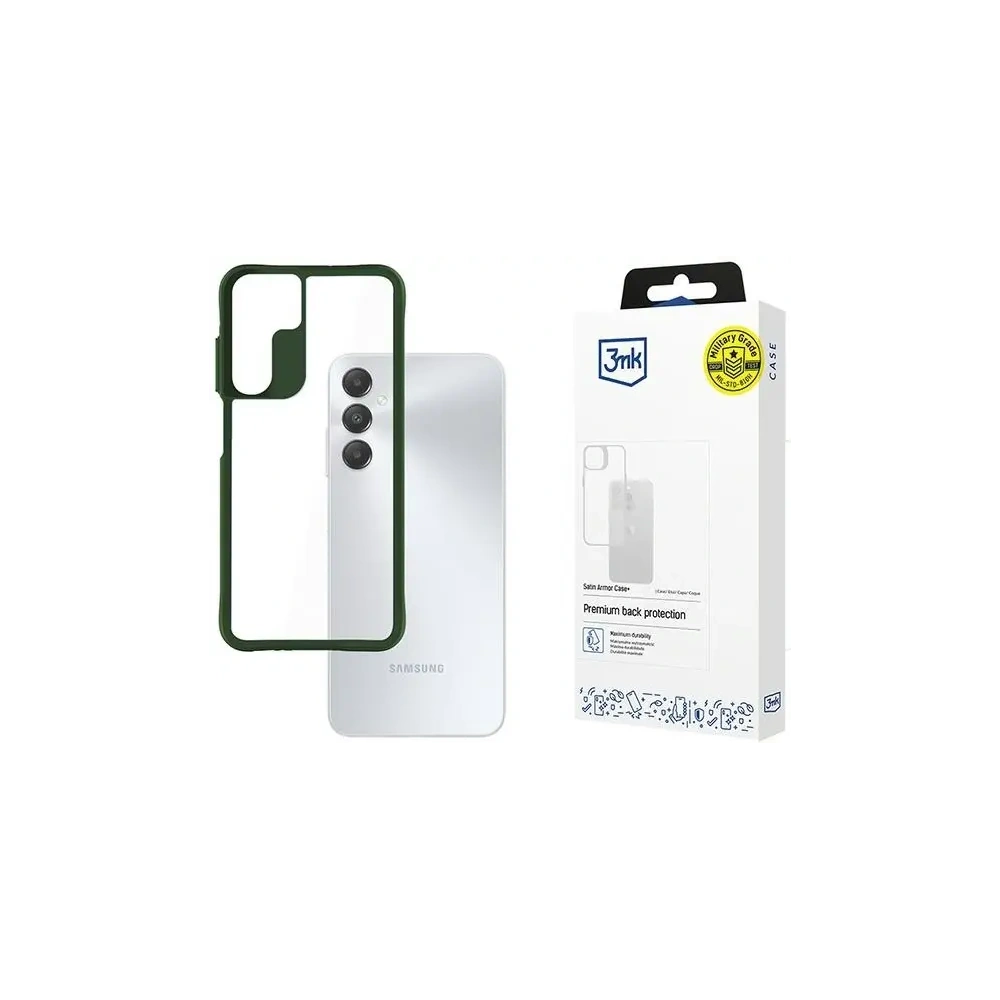 Etui 3MK Satin Armor Case+ Samsung Galaxy A15 5G zielony/green
