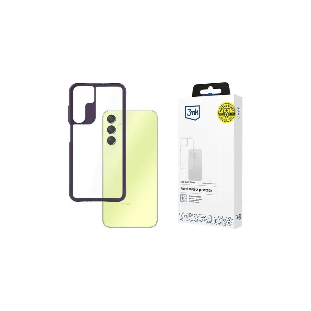 Etui 3MK Satin Armor Case+ Samsung Galaxy A25 5G fioletowy/purple