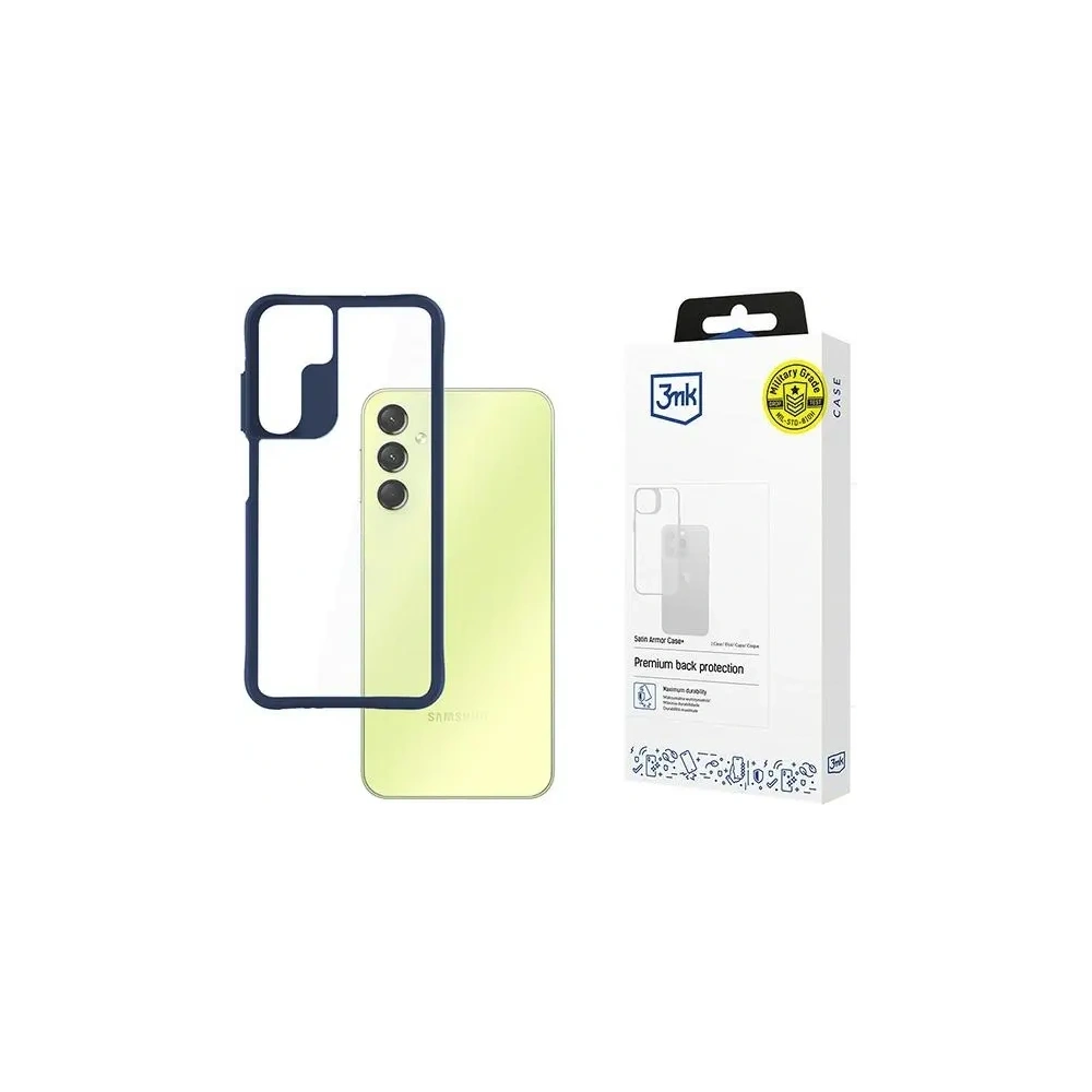 Etui 3MK Satin Armor Case+ Samsung Galaxy A25 5G niebieski/blue