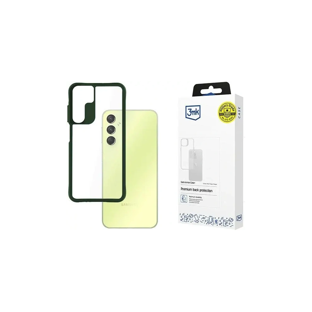 Etui 3MK Satin Armor Case+ Samsung Galaxy A25 5G zielony/green