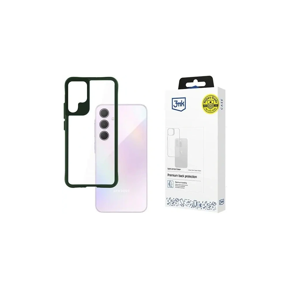 Etui 3MK Satin Armor Case+ Samsung Galaxy A35 5G zielony/green