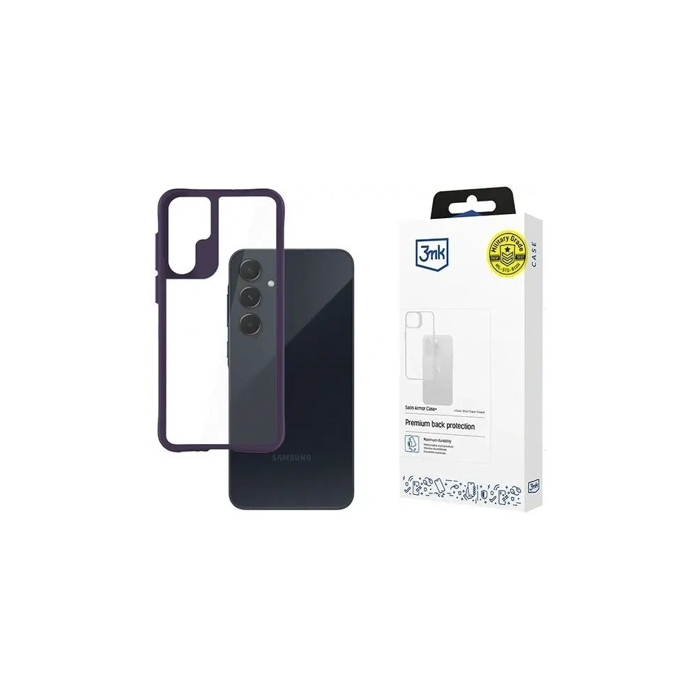 Etui 3MK Satin Armor Case+ Samsung Galaxy A55 5G fioletowy/purple