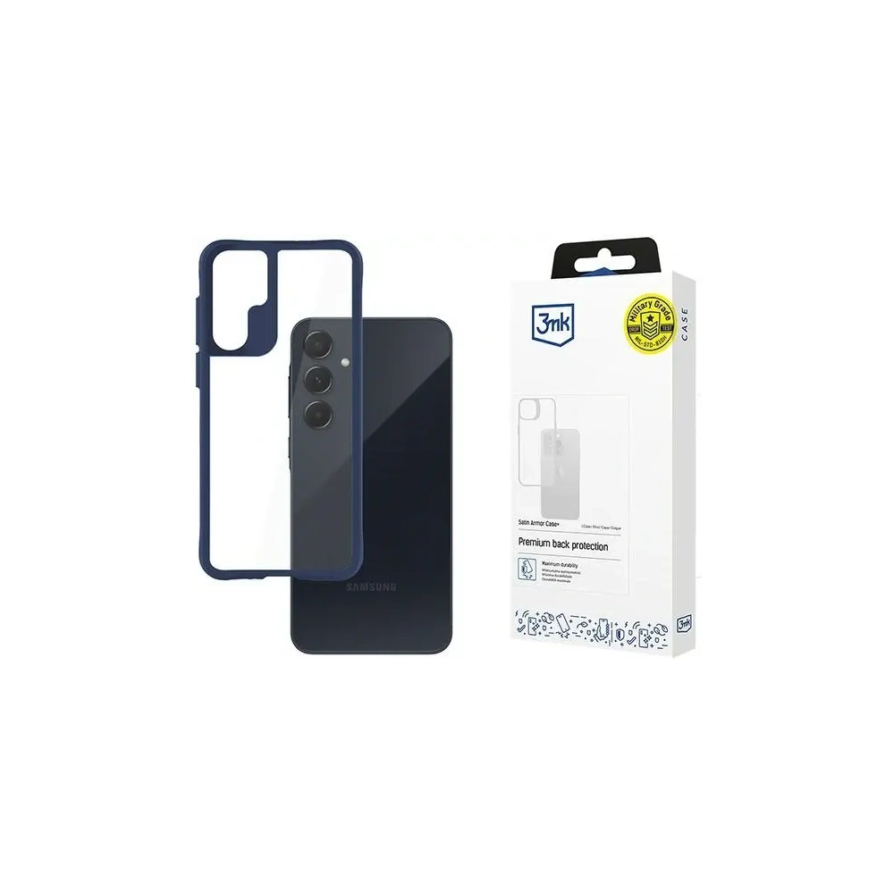 Etui 3MK Satin Armor Case+ Samsung Galaxy A55 5G niebieski/blue