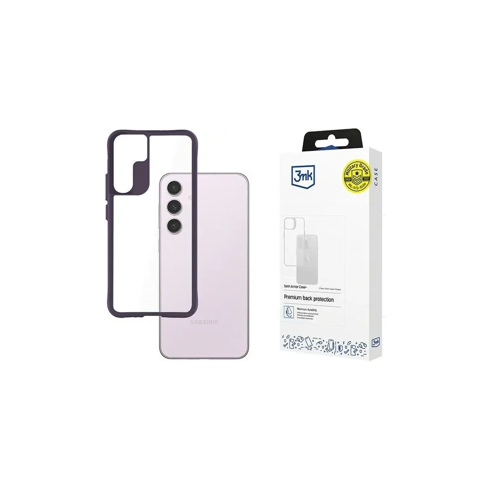 Etui 3MK Satin Armor Case+ Samsung Galaxy S24 fioletowy/purple