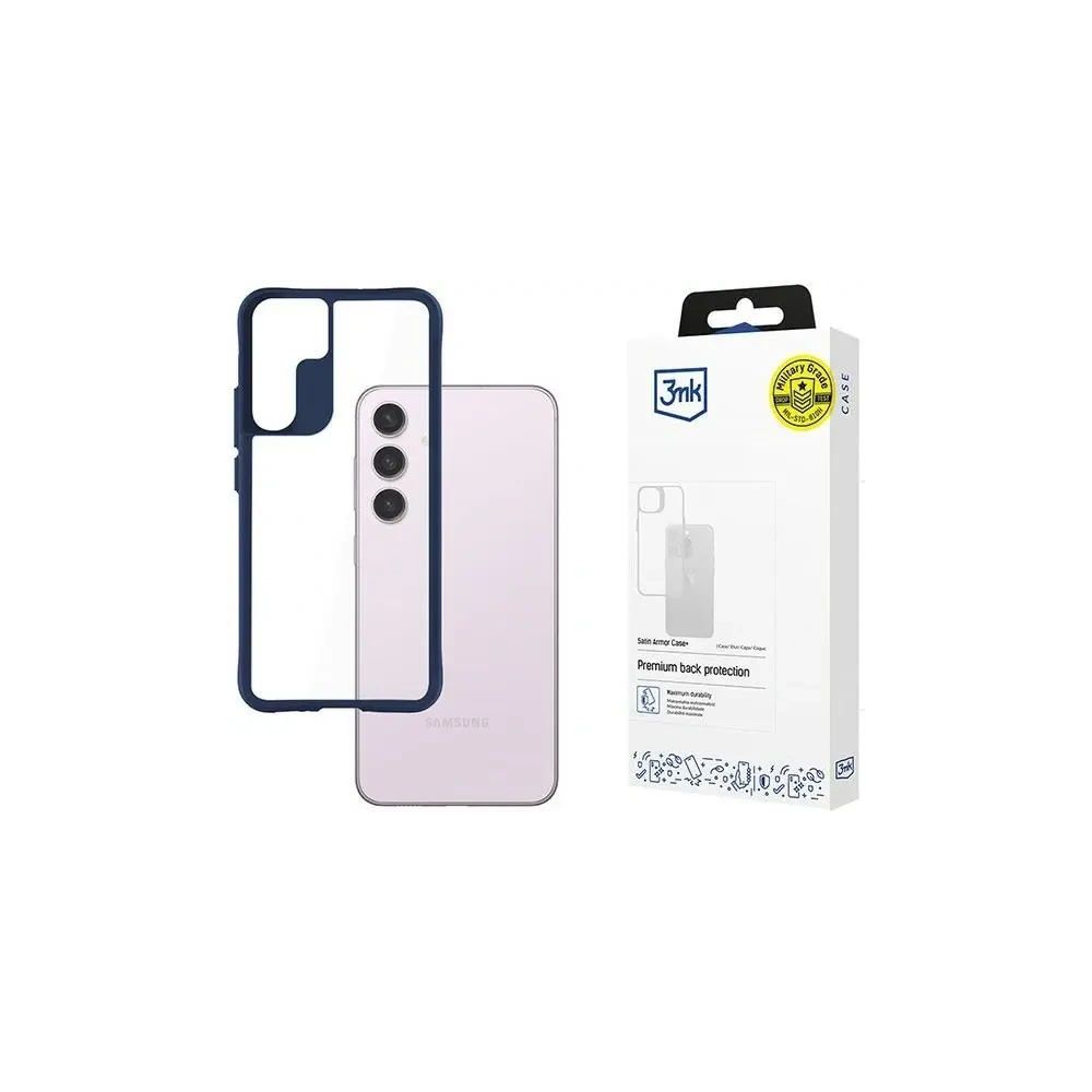 Etui 3MK Satin Armor Case+ Samsung Galaxy S24 niebieski/blue