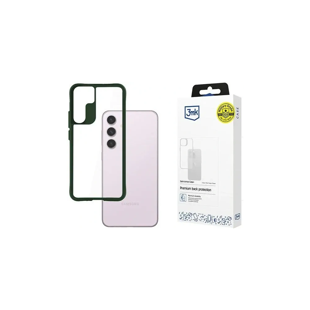 Etui 3MK Satin Armor Case+ Samsung Galaxy S24 zielony/green