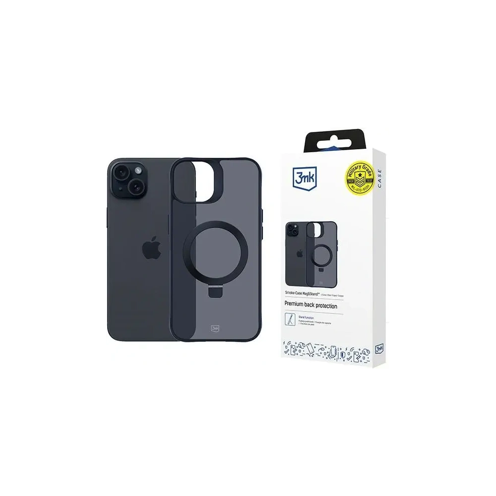 Etui 3MK Smoke Case Apple iPhone 15 MagSafe & Stand