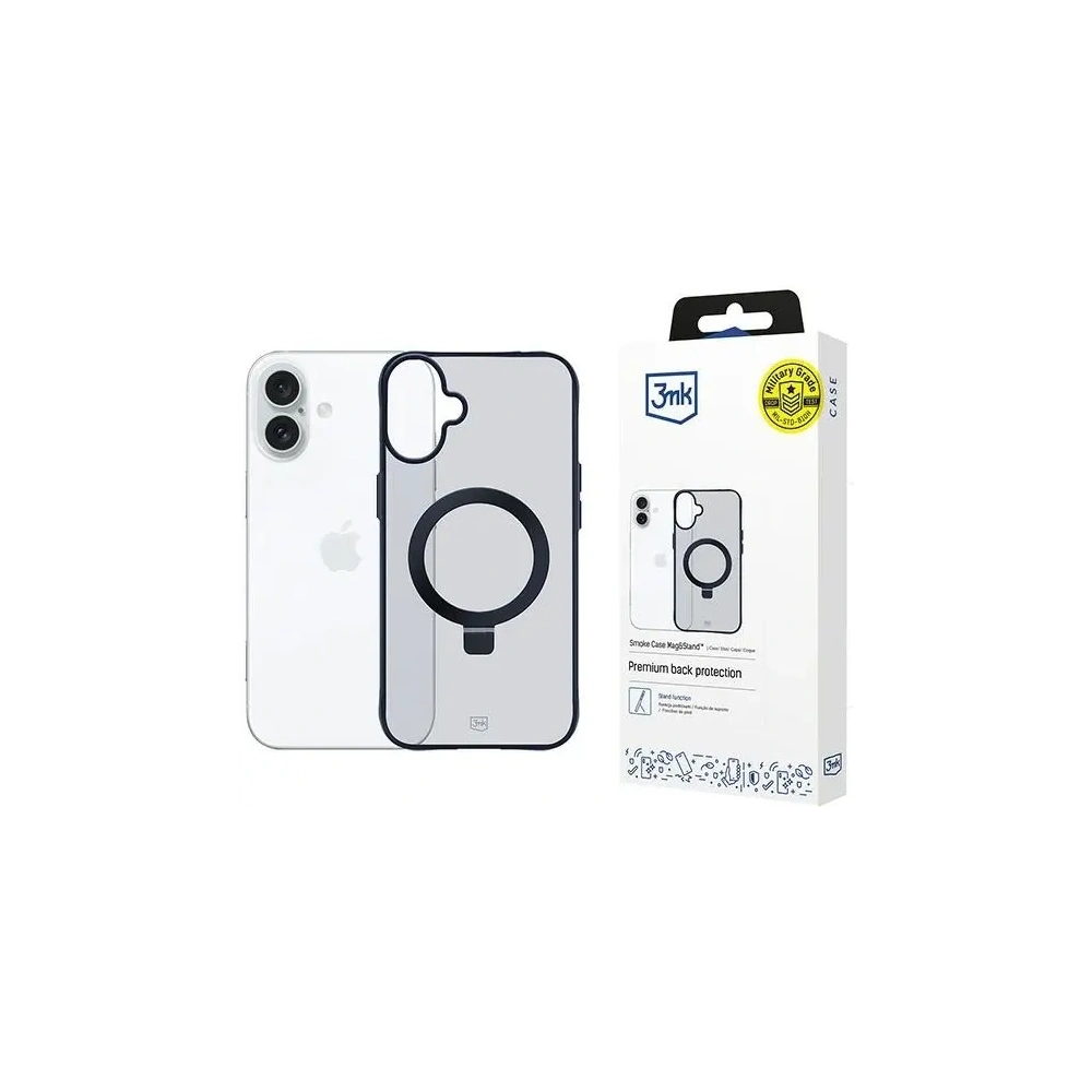 Etui 3MK Smoke Case Apple iPhone 16 MagSafe & Stand