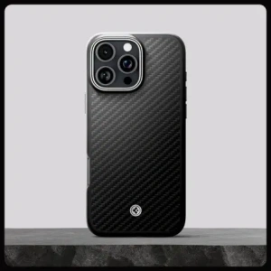 Kup Etui Spigen Enzo Aramid Mag MagSafe Apple iPhone 16 Pro Max Černá/stříbrná - SPN16481 - {ean13} - Sklep Home Screen