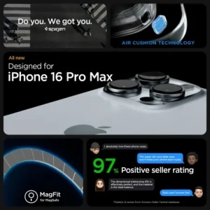 Kup Etui Spigen Enzo Aramid Mag MagSafe Apple iPhone 16 Pro Max Černá/stříbrná - SPN16481 - {ean13} - Sklep Home Screen