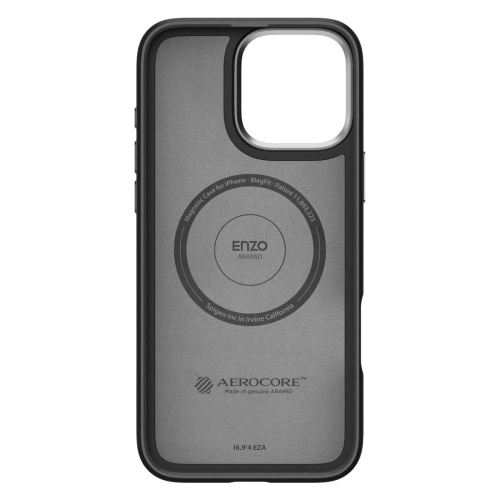 Kup Etui Spigen Enzo Aramid Mag MagSafe Apple iPhone 16 Pro Černá/stříbrná - SPN16482 - {ean13} - Sklep Home Screen