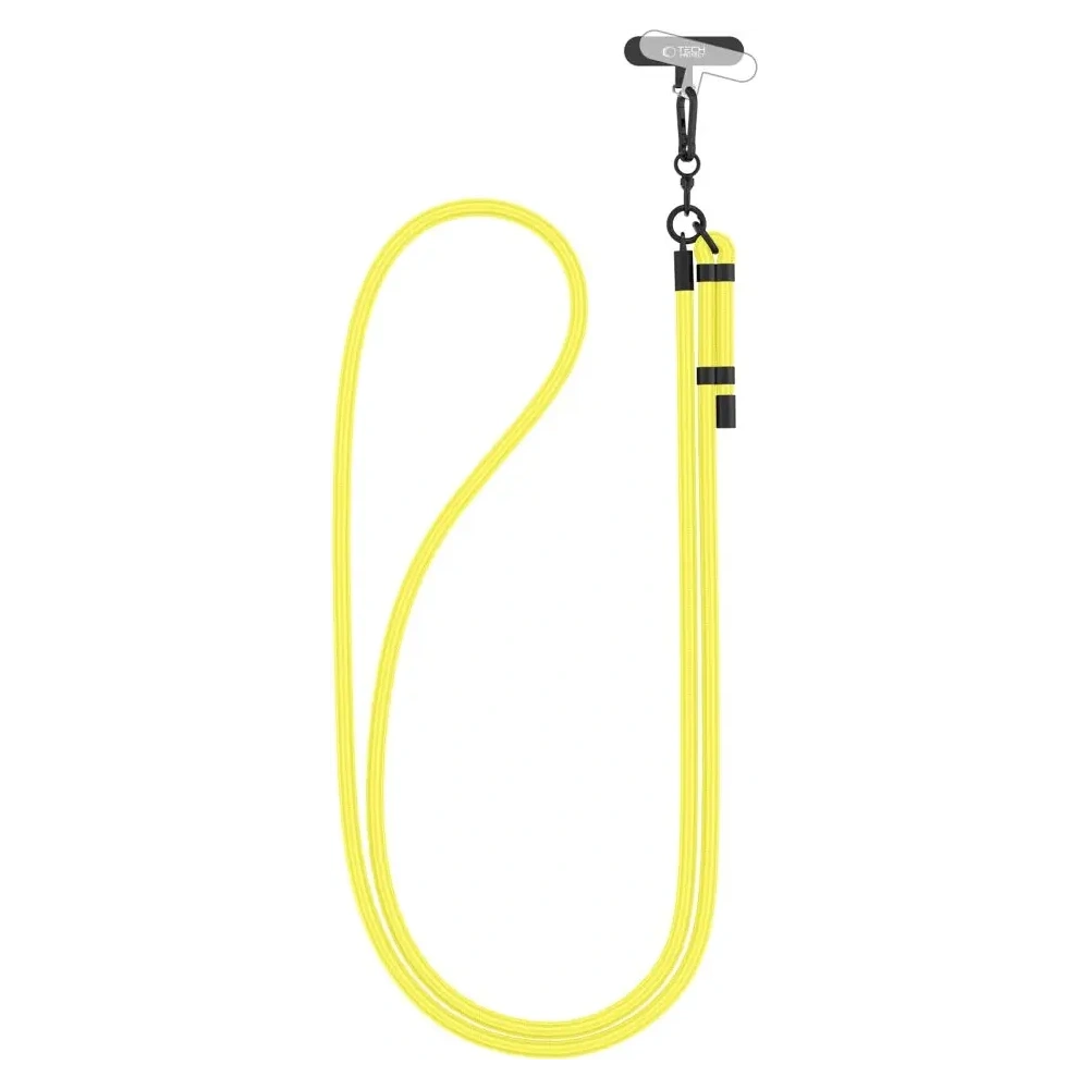 Smycz Tech-Protect C1S Rope Crossbody Strap Neon Yellow/black