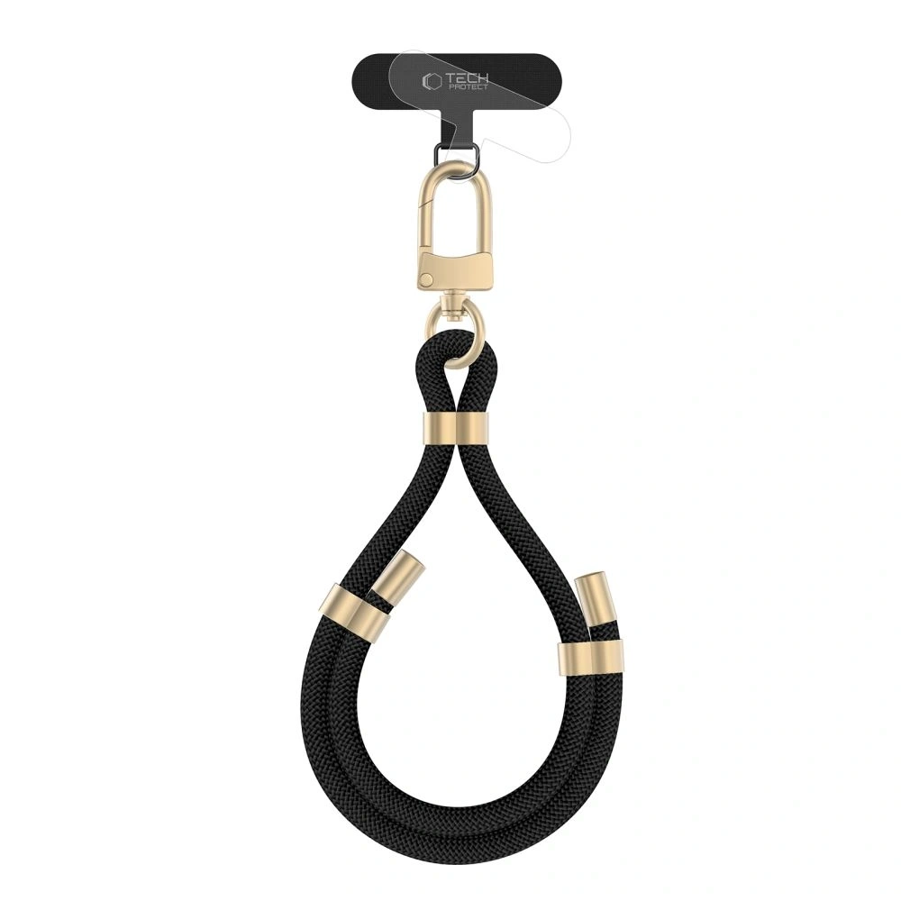 Smycz Tech-Protect C4S Rope Wrist Strap Black/gold