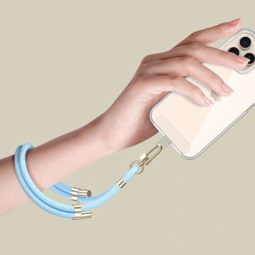 Kup Smyč Tech-Protect C4S Rope Wrist Strap Baby Blue/gold - THP3273 - {ean13} - Sklep Home Screen