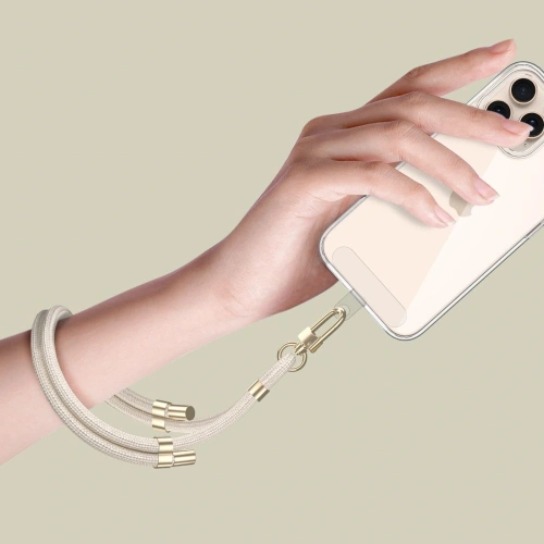 Kup Smycz Tech-Protect C4S Rope Wrist Strap Beige/gold - THP3274 - {ean13} - Sklep Home Screen
