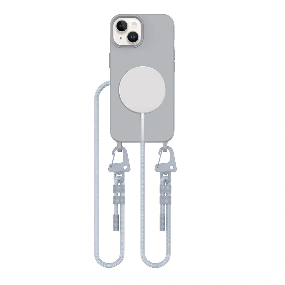 Etui Tech-Protect Magnecklace MagSafe Apple iPhone 15 Crayon Grey