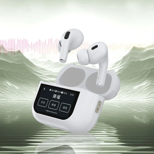 Buy TWS Dudao U19 Bluetooth 5.3 wireless in-ear headphones with LED display white - DDA351 - {ean13} - Home Screen Store Europe