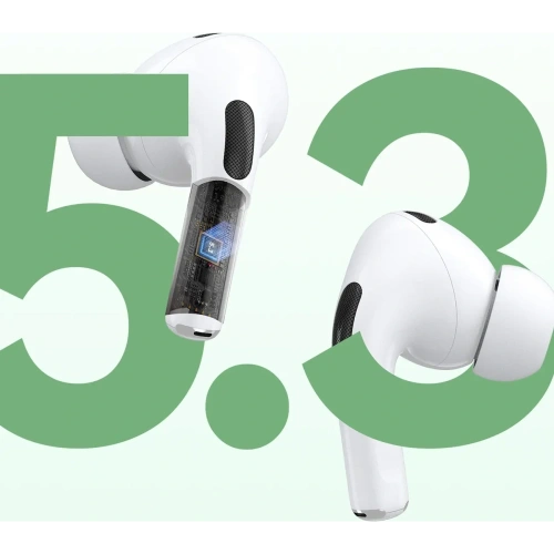 Buy TWS Dudao U19 Bluetooth 5.3 wireless in-ear headphones with LED display white - DDA351 - {ean13} - Home Screen Store Europe