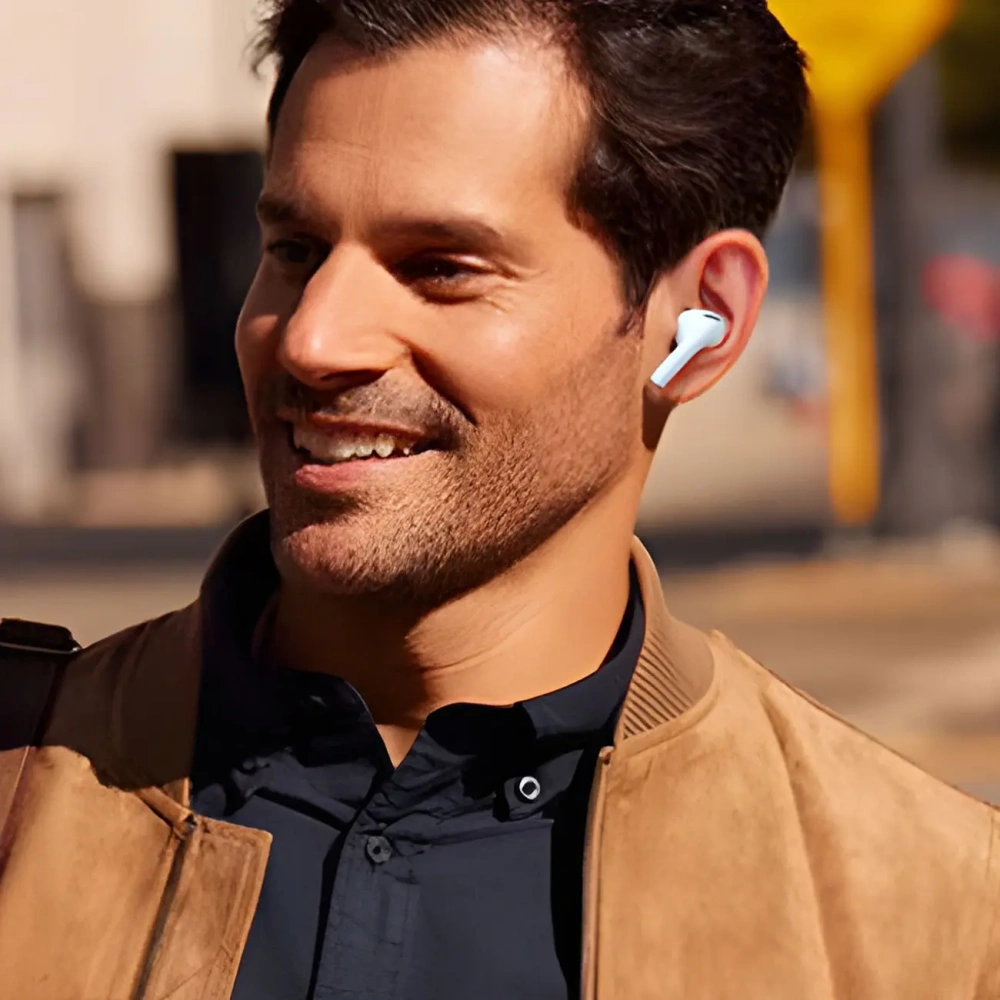 Bezprzewodowe słuchawki dokanałowe TWS Dudao U19 Bluetooth 5.3 z wyświetlaczem LED białe