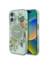Guess GUHMP16MHFWBDCEN Apple iPhone 16 Plus hardcase IML Flower & Tonal Circle MagSafe green