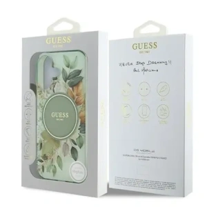 Kup Guess GUHMP16MHFWBDCEN Apple iPhone 16 Plus hardcase IML Floare & Cercul Tonal MagSafe verde - GUE3631 - {ean13} - Sklep Home Screen