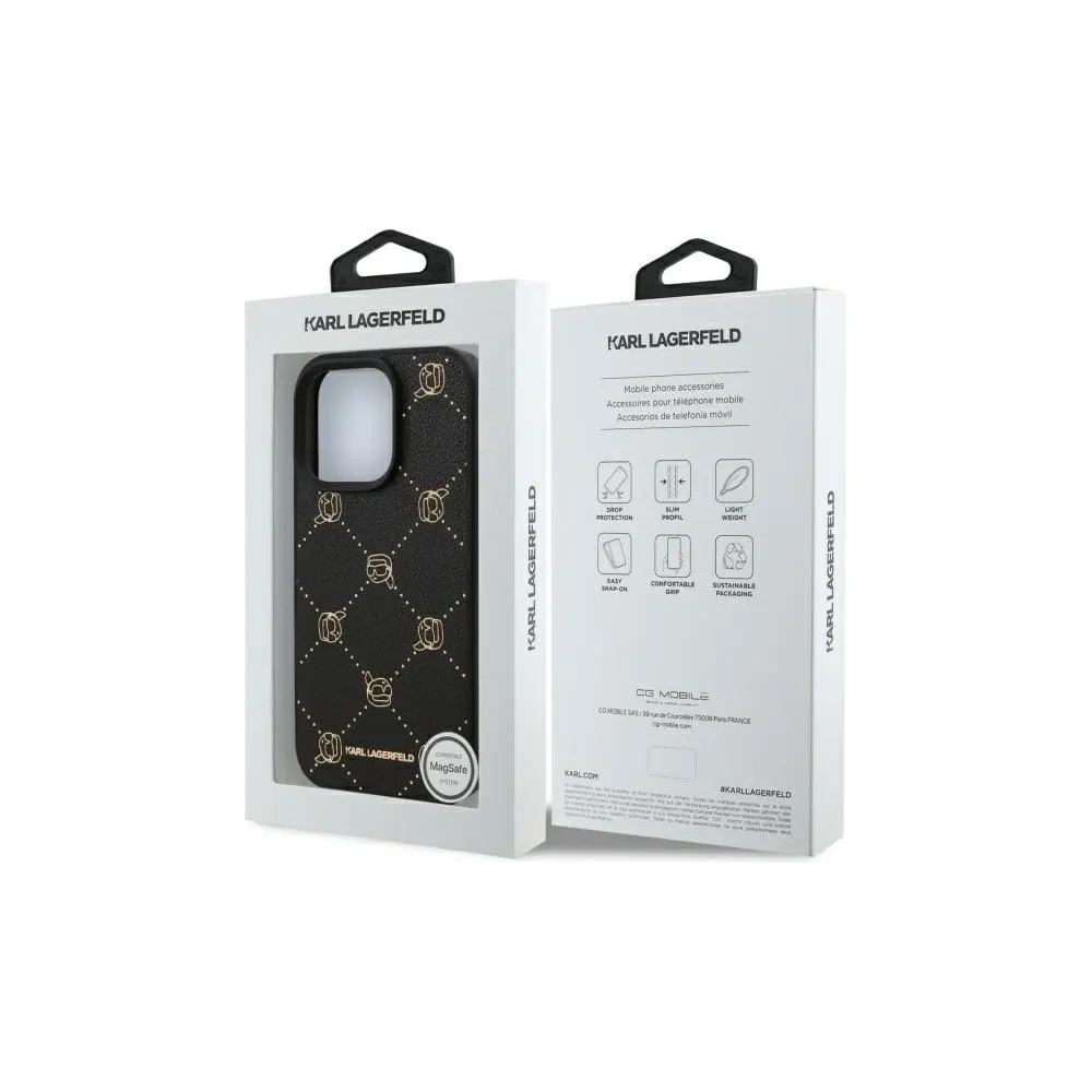 Etui Karl Lagerfeld KLHMP16LPGKHPHK Apple iPhone 16 Pro MagSafe Karl Head czarny/black