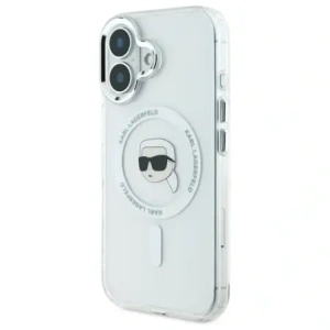 Kup Karl Lagerfeld KLHMP16MHLSKIH Apple iPhone 16 Plus hardcase IML Metal Karl Head MagSafe alb - KLD21733 - {ean13} - Sklep Home Screen