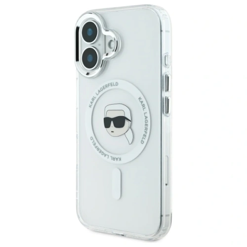 Kup Karl Lagerfeld KLHMP16MHLSKIH Apple iPhone 16 Plus Hardcase IML Metall Karl Kopf MagSafe weiß - KLD21733 - {ean13} - Sklep Home Screen