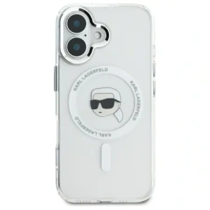 Kup Karl Lagerfeld KLHMP16MHLSKIH Apple iPhone 16 Plus Hardcase IML Metall Karl Kopf MagSafe weiß - KLD21733 - {ean13} - Sklep Home Screen