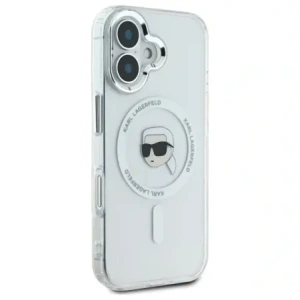 Kup Karl Lagerfeld KLHMP16MHLSKIH Apple iPhone 16 Plus Hardcase IML Metall Karl Kopf MagSafe weiß - KLD21733 - {ean13} - Sklep Home Screen
