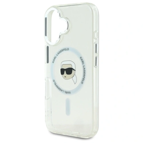 Kup Karl Lagerfeld KLHMP16MHLSKIH Apple iPhone 16 Plus Hardcase IML Metall Karl Kopf MagSafe weiß - KLD21733 - {ean13} - Sklep Home Screen