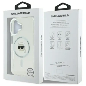 Kup Karl Lagerfeld KLHMP16MHLSKIH Apple iPhone 16 Plus Hardcase IML Metall Karl Kopf MagSafe weiß - KLD21733 - {ean13} - Sklep Home Screen