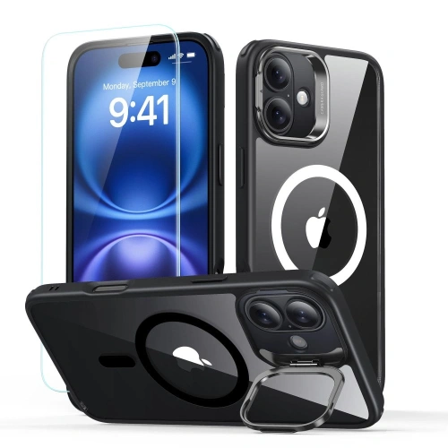 Kup ESR Suport hibrid clasic Halolock MagSafe și sticlă securizată Apple iPhone 16 Clar/negru - ESR850 - {ean13} - Sklep Home Screen