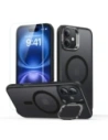 ESR Suport Clasic Hibrid Halolock MagSafe & Sticlă Temperată Apple iPhone 16 Negru Înghețat