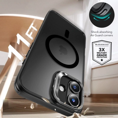 Kup Sada ESR Classic Hybrid Kickstand Halolock MagSafe & Tempered Glass Apple iPhone 16 Frosted Black - ESR851 - {ean13} - Sklep Home Screen