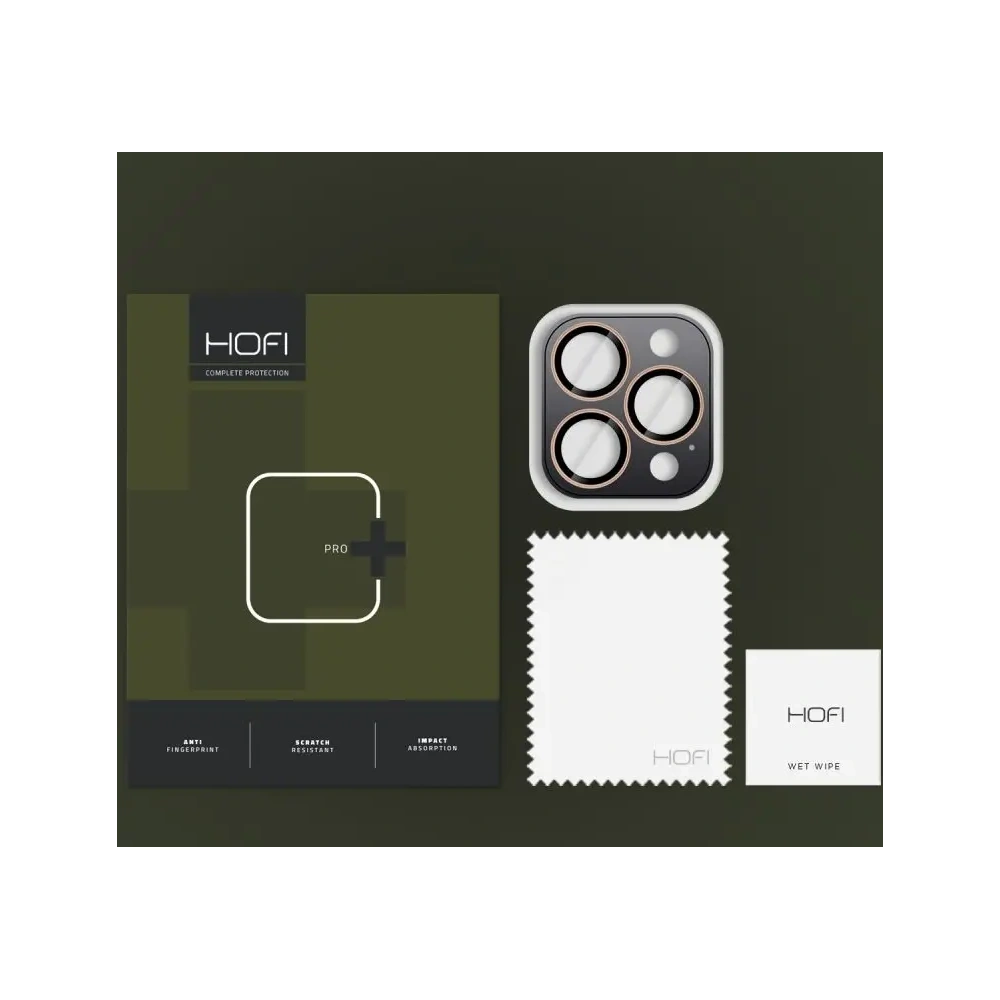 Szkło na obiektyw aparatu Hofi Camring Pro+ Apple iPhone 16 Pro / 16 Pro Max Desert Titanium