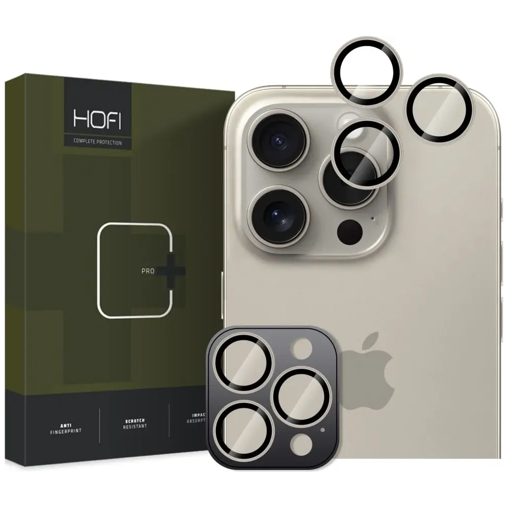 Szkło na obiektyw aparatu Hofi Camring Pro+ Apple iPhone 16 Pro / 16 Pro Max Natural Titanium
