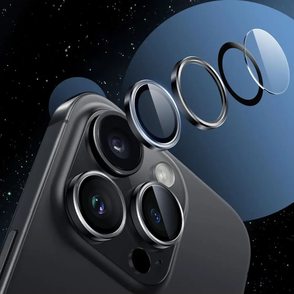 Szkło na obiektyw aparatu Hofi Camring Pro+ Apple iPhone 16 Pro / 16 Pro Max Natural Titanium