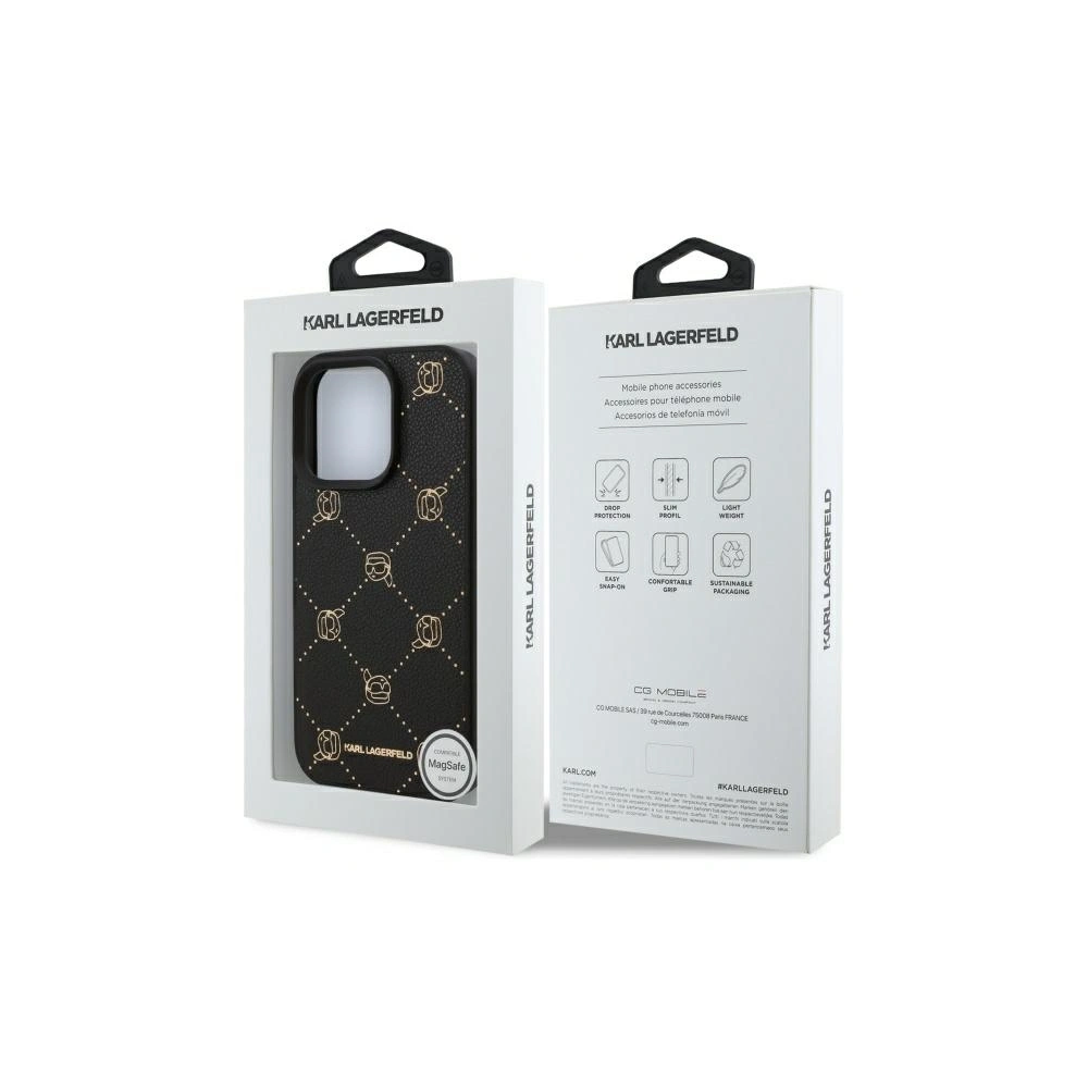 Etui Karl Lagerfeld KLHMP16XPGKHPHK Apple iPhone 16 Pro Max MagSafe Karl Head czarny/black