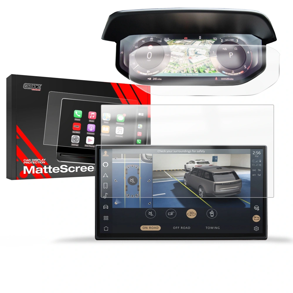 Folia matowa GrizzGlass CarDisplay Protection do Range Rover Sport 13,1" (2022-2025) [2w1]