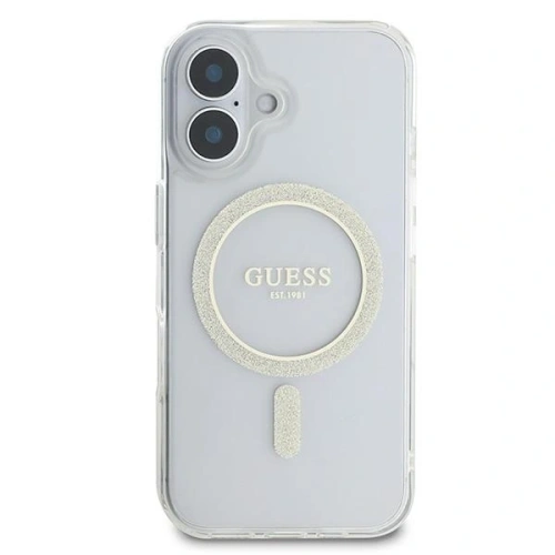 Kup Guess GUHMP16SHFGERET Apple iPhone 16 Hardcase IML Glitter Circle MagSafe transparent - GUE3633 - {ean13} - Sklep Home Screen