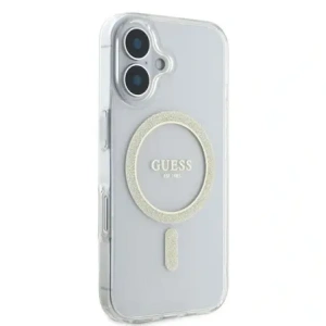 Kup Etui Guess GUHMP16SHFGERET Apple iPhone 16 hardcase IML Glitter Circle MagSafe przeźroczysty/transparent - GUE3633 - {ean13} - Sklep Home Screen