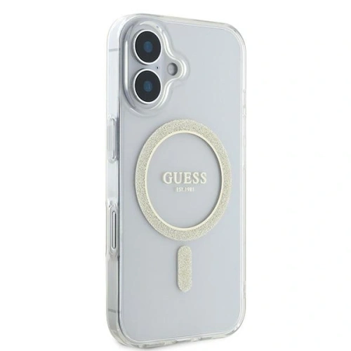 Kup Guess GUHMP16SHFGERET Apple iPhone 16 Hardcase IML Glitter Circle MagSafe transparent - GUE3633 - {ean13} - Sklep Home Screen