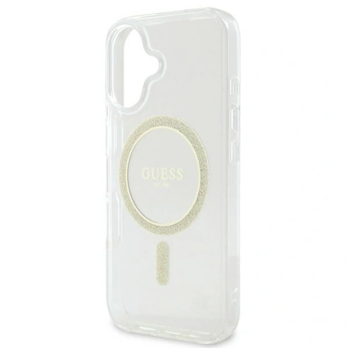 Kup Etui Guess GUHMP16SHFGERET Apple iPhone 16 hardcase IML Glitter Circle MagSafe przeźroczysty/transparent - GUE3633 - {ean13} - Sklep Home Screen