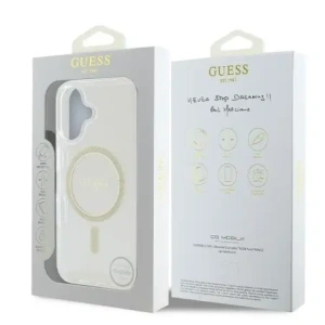 Kup Etui Guess GUHMP16SHFGERET Apple iPhone 16 hardcase IML Glitter Circle MagSafe przeźroczysty/transparent - GUE3633 - {ean13} - Sklep Home Screen