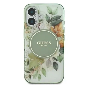 Kup Etui Guess GUHMP16SHFWBDCEN Apple iPhone 16 hardcase IML Flower & Tonal Circle MagSafe zielony/green - GUE3634 - {ean13} - Sklep Home Screen