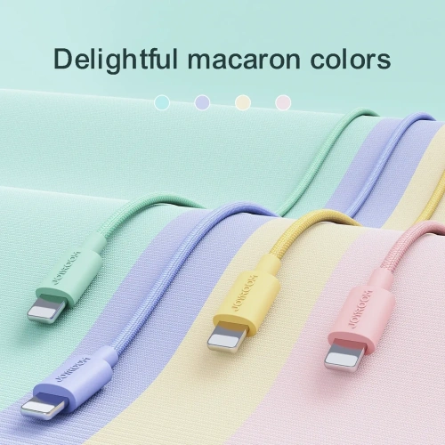 Kup Joyroom Cablu de date colorat S-2030M13 USB-A / Lightning 2.4A 2m roz - JYR1028 - {ean13} - Sklep Home Screen