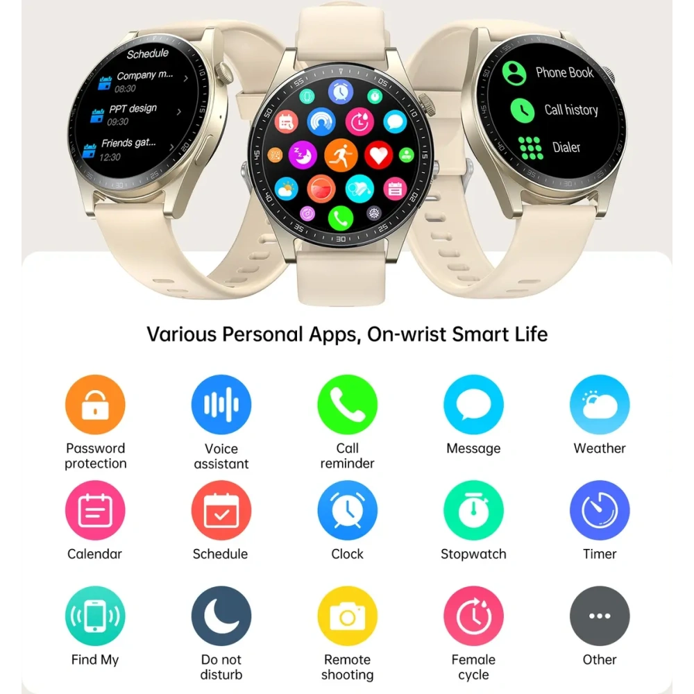 Smartwatch Joyroom Classic Series JR-FC2 IP68 złoty