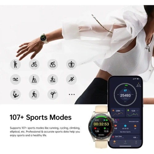 Kup Smartwatch Joyroom Classic Series JR-FC2 IP68 złoty - JYR1030 - {ean13} - Sklep Home Screen