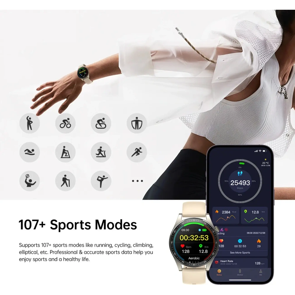 Smartwatch Joyroom Classic Series JR-FC2 IP68 złoty